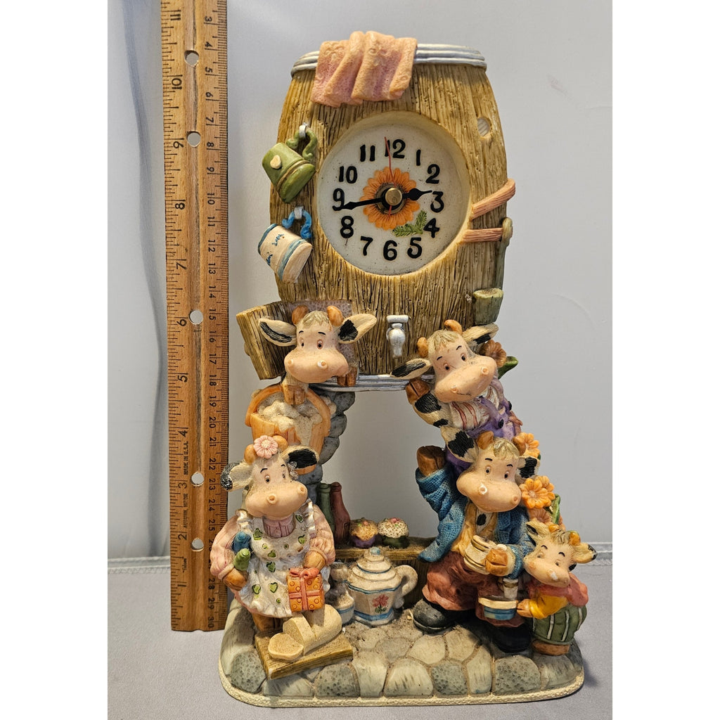 Vintage/1990's Cows Mantel/Shelf Pendulum Clock - Takehope Quartz - Parts Only