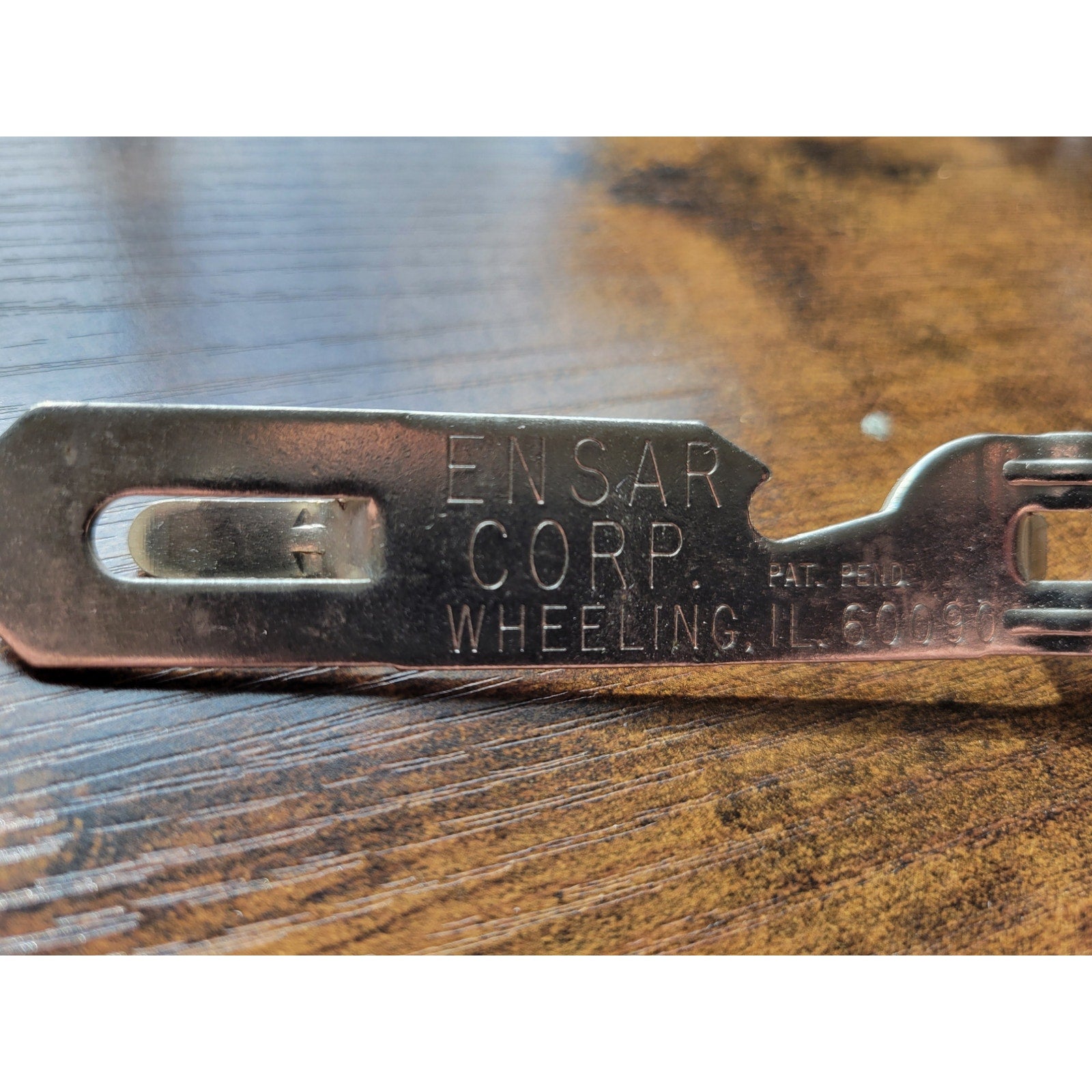 Vintage Ensar Corp Wheeling, IL Bottle Opener