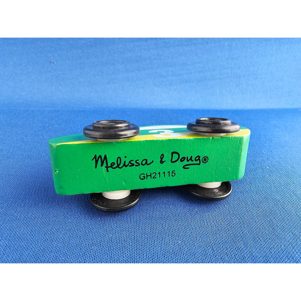 Melissa & Doug GH21115 - Green #3 Toy Wood Race Car