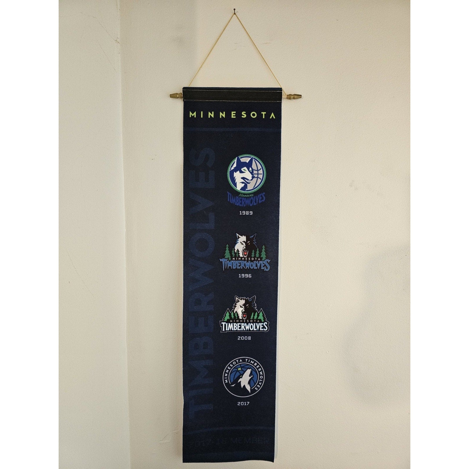 2017-2018 Minnesota Timberwolves Season Ticket Member Logo Wall Banner - 32"x8"