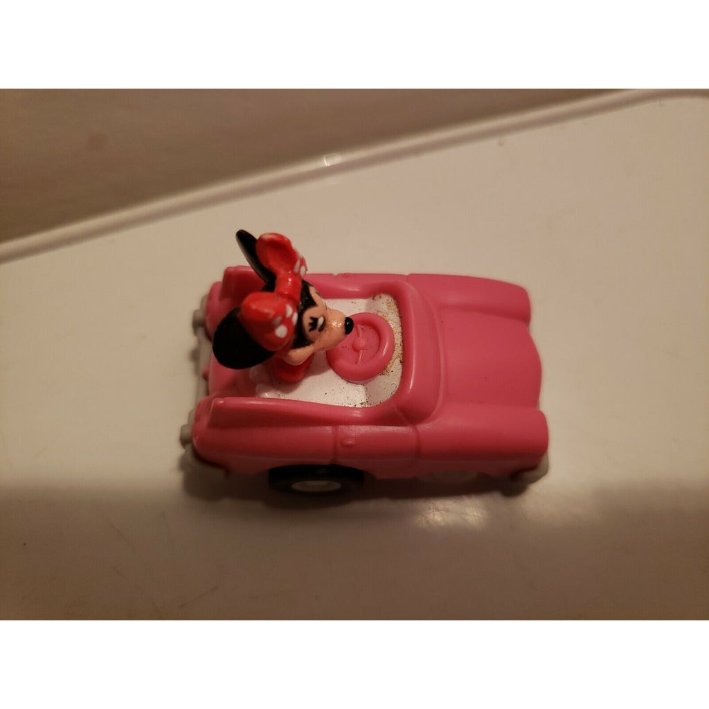 Disney Minnie Mouse Pull Back Pink Convertible Car McDonald's Meal Toy - F28