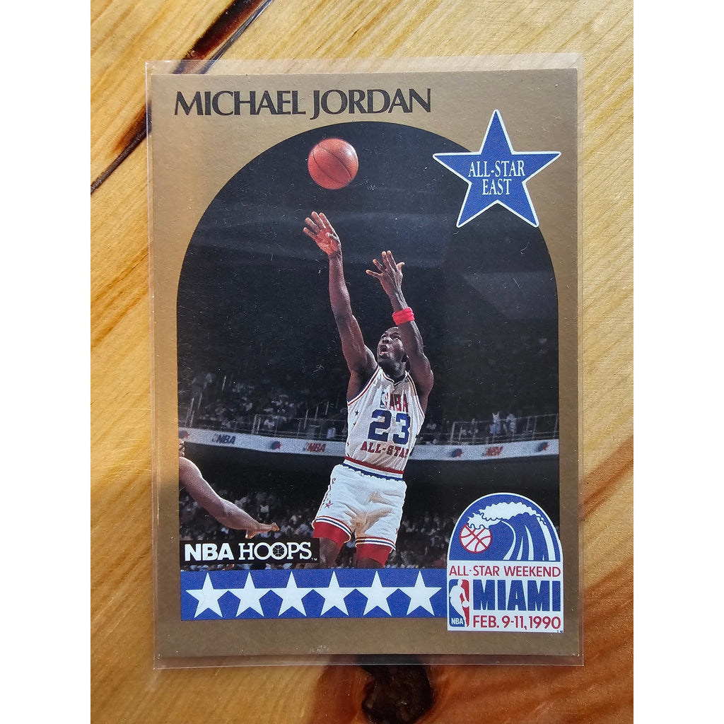 Michael Jordan 1990-1991 NBA Hoops #5 - Chicago Bulls - All-Star East - Miami