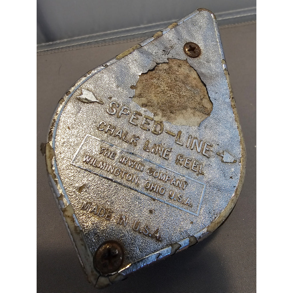 Vintage Irwin Speed-Line Chalk Line Reel - Metal Case - USA