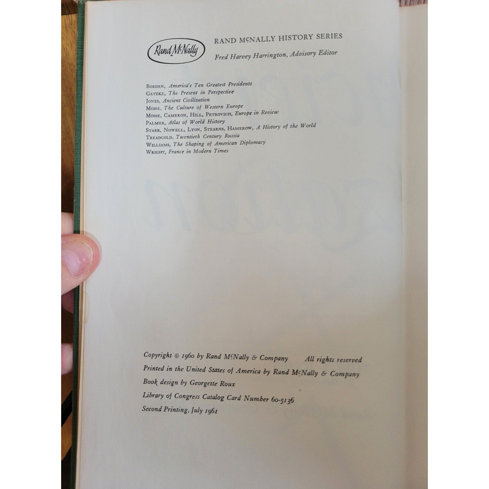 Ancient Civilization by Tom B. Jones (University of Minnesota) Rand McNally published 1960 Second Printing