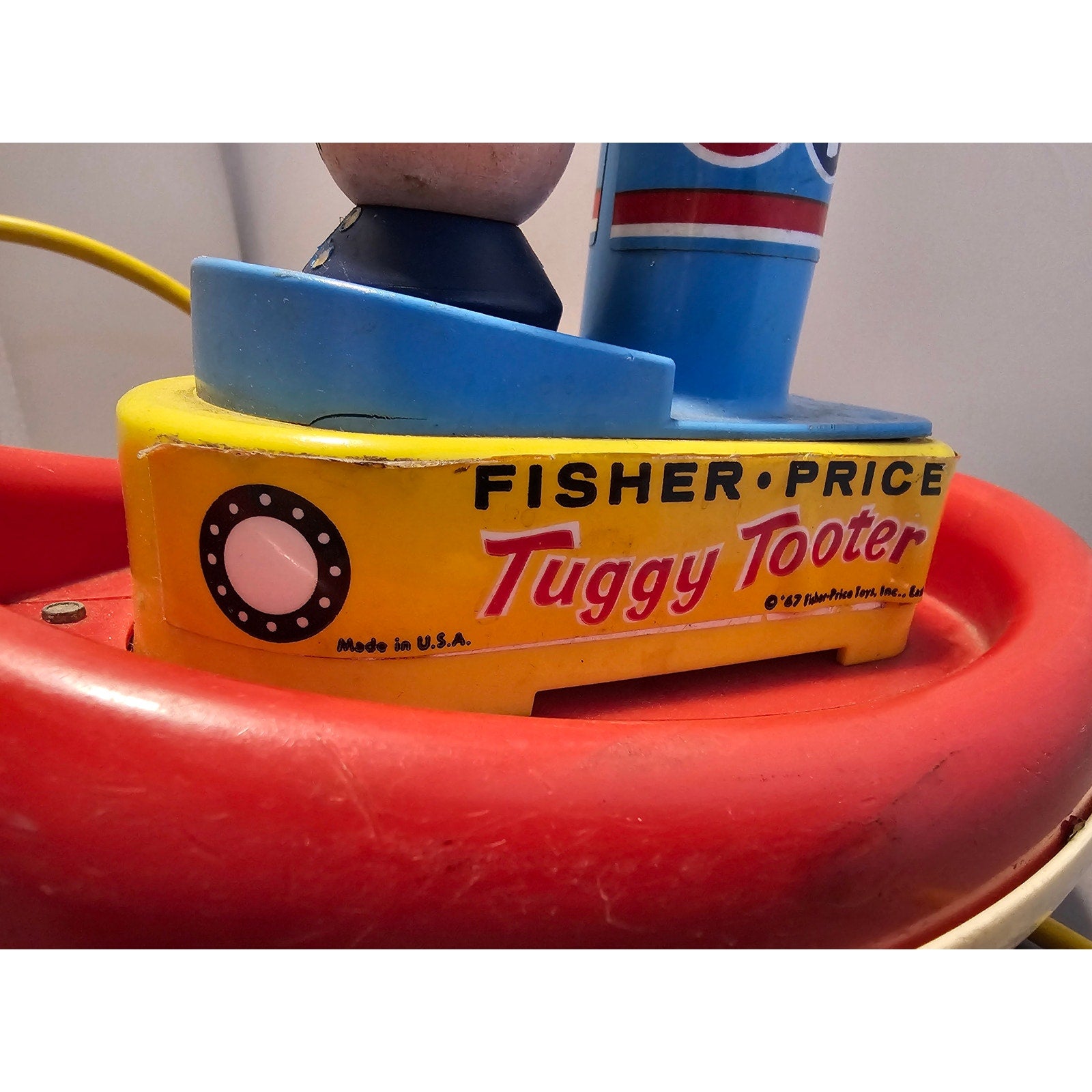 Vintage 1967 Fisher-Price #139 Tuggy Tooter - Blue Stack FPT1237