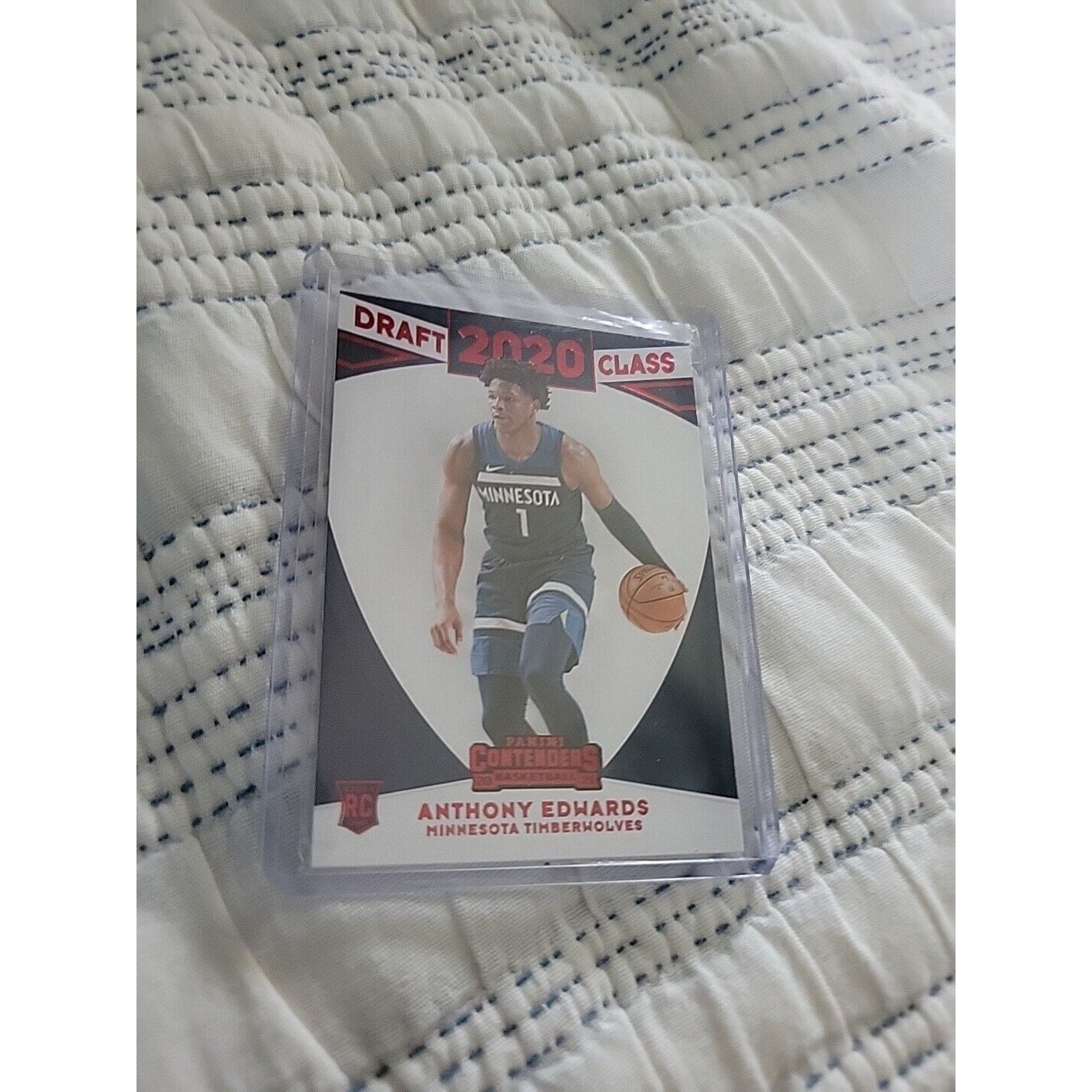 Anthony Edwards 2020-21 Panini Contenders #5 - Rookie - Red - Draft Class