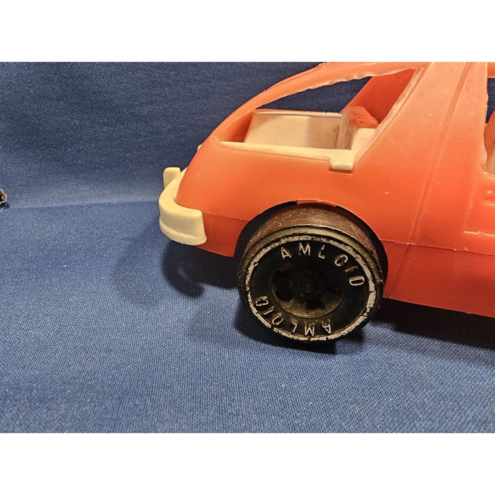 Vintage Amloid Corp (AMC) Orange Plastic Fire Chief Car - Saddle Brook, NJ USA