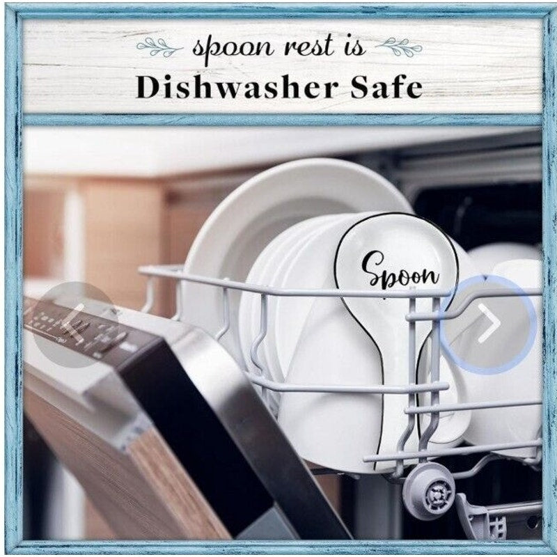 Home Acre Designs Spoon Rest For Kitchen Counter & Stove Top - White