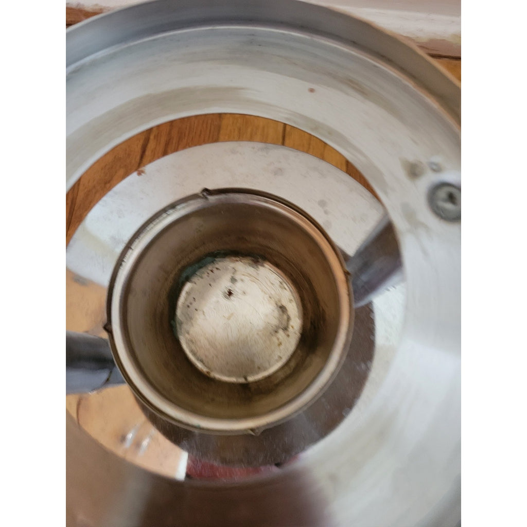 Roshco # 58914 Two Tone Stainless Steel Fondue Set - Used w/Box