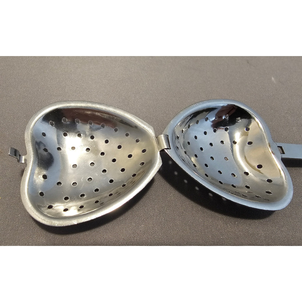Heart Shaped Silver Tea Spoon - 5-1/2" long - used