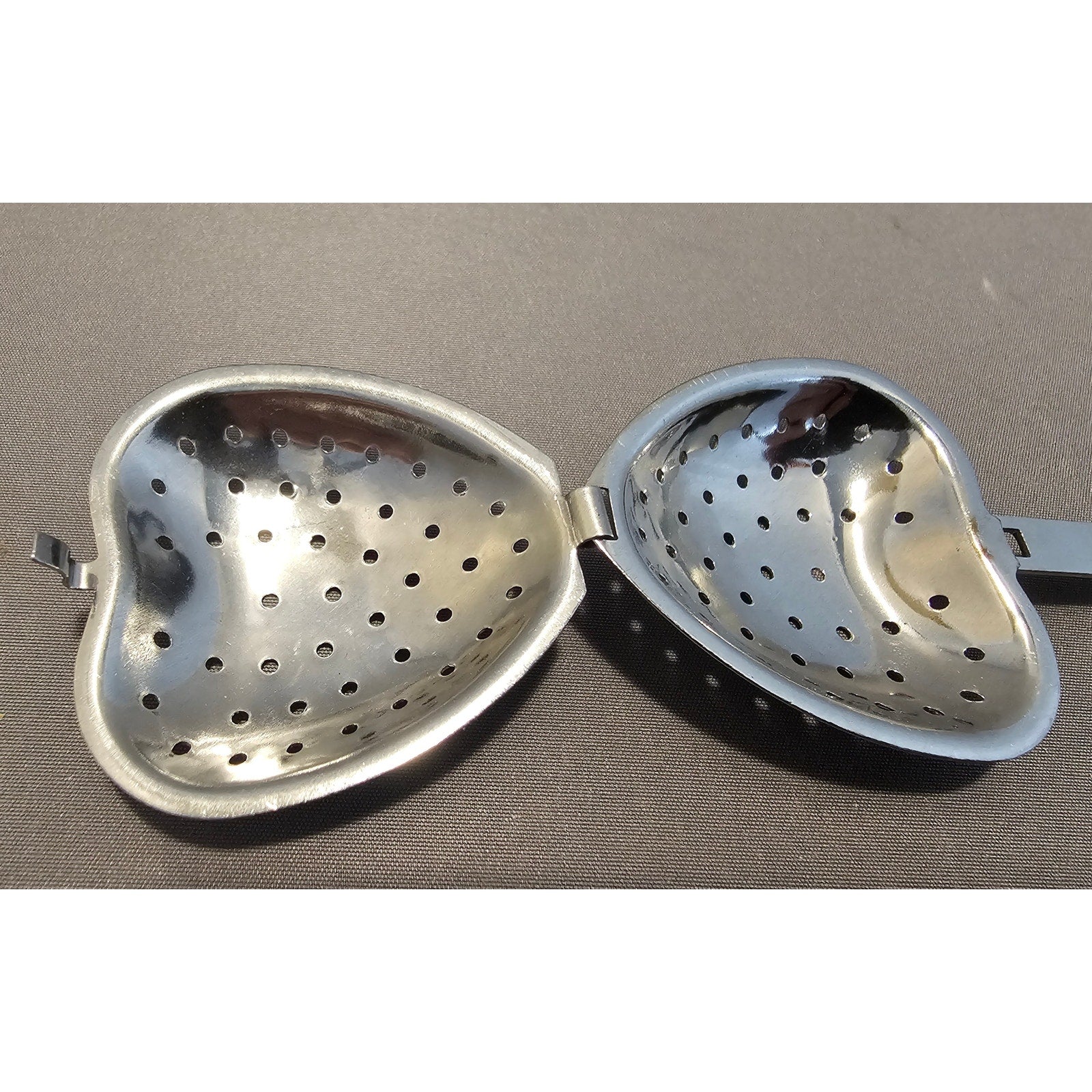 Heart Shaped Silver Tea Spoon - 5-1/2" long - used