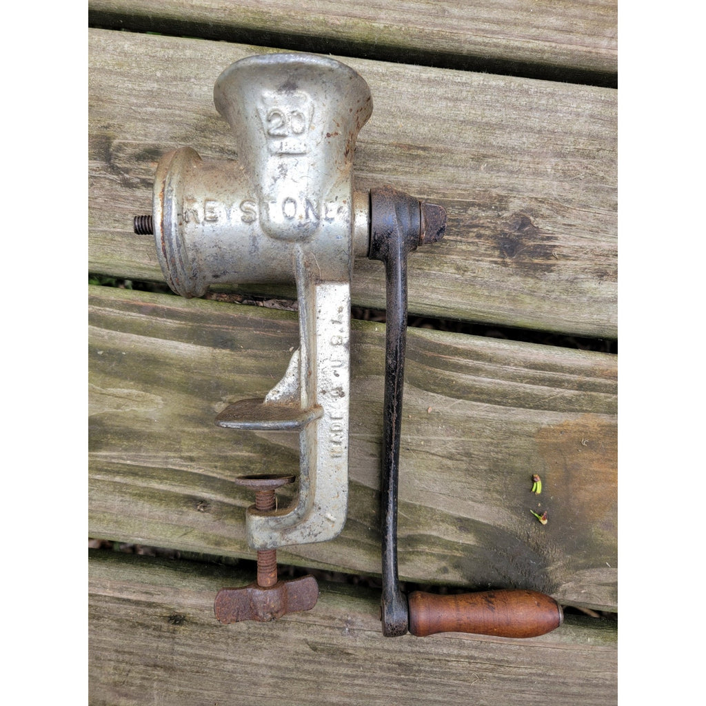 Vintage Cast Iron Keystone #20 Meat Grinder Boyertown
