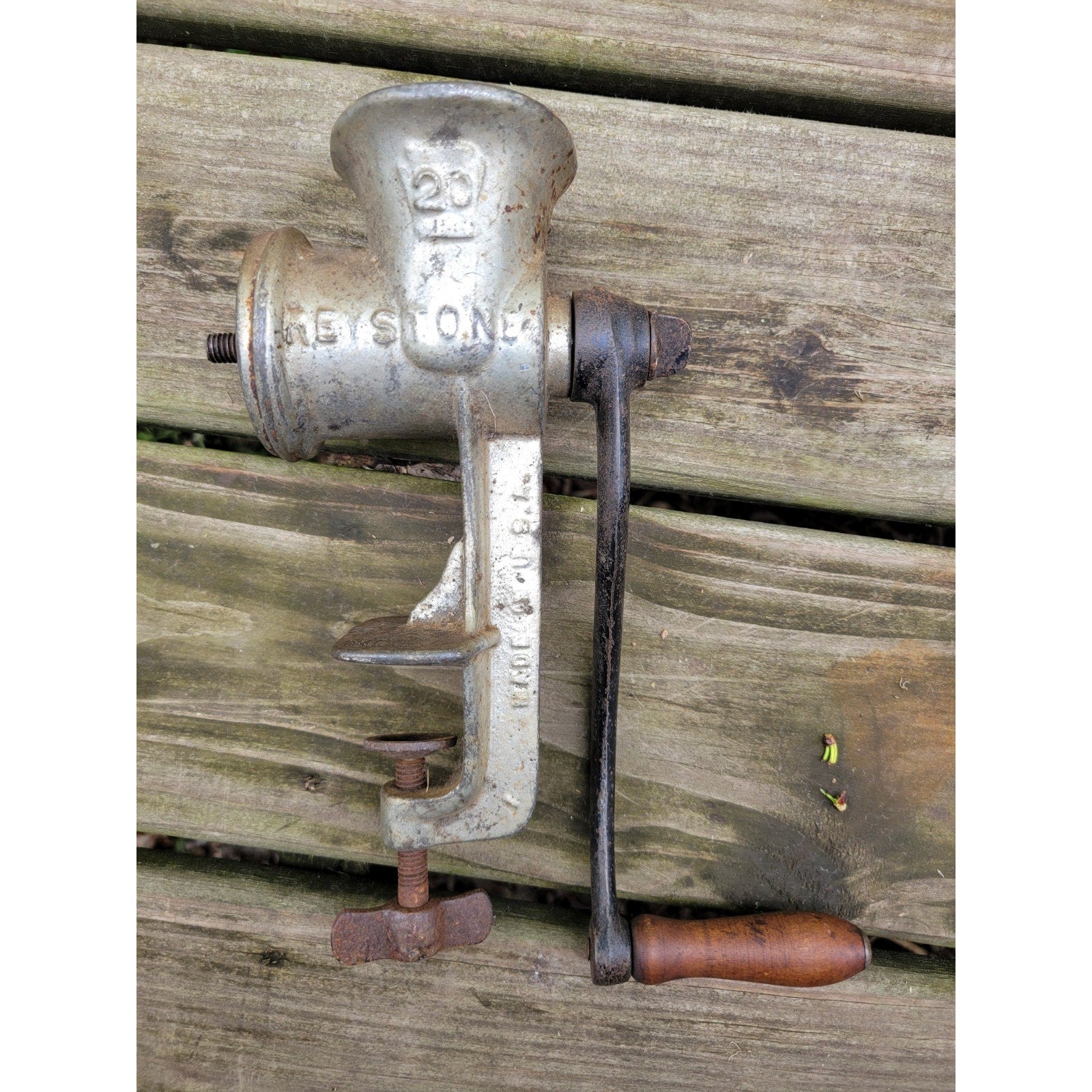 Vintage Cast Iron Keystone #20 Meat Grinder Boyertown
