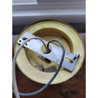 Vintage Mid-Century Modern Moe Light Gold Ceiling Fixture -Lantern Frosted Glass