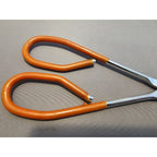 Vintage Ekco 10-1/2" Red Rubber Handle Stainless Steel Tongs - USA
