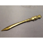 Vintage 8" Gold Brass Letter Opener w/Pineapple Design