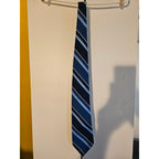 Vintage Custom Cravatieur WPL-10580 Men's Necktie - Blue w/Stripes - 53-1/2"