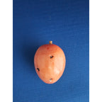 Vintage Alabaster Marble Carved Stone Fruit - Small 2-1/2" tall - Red w/Seeds