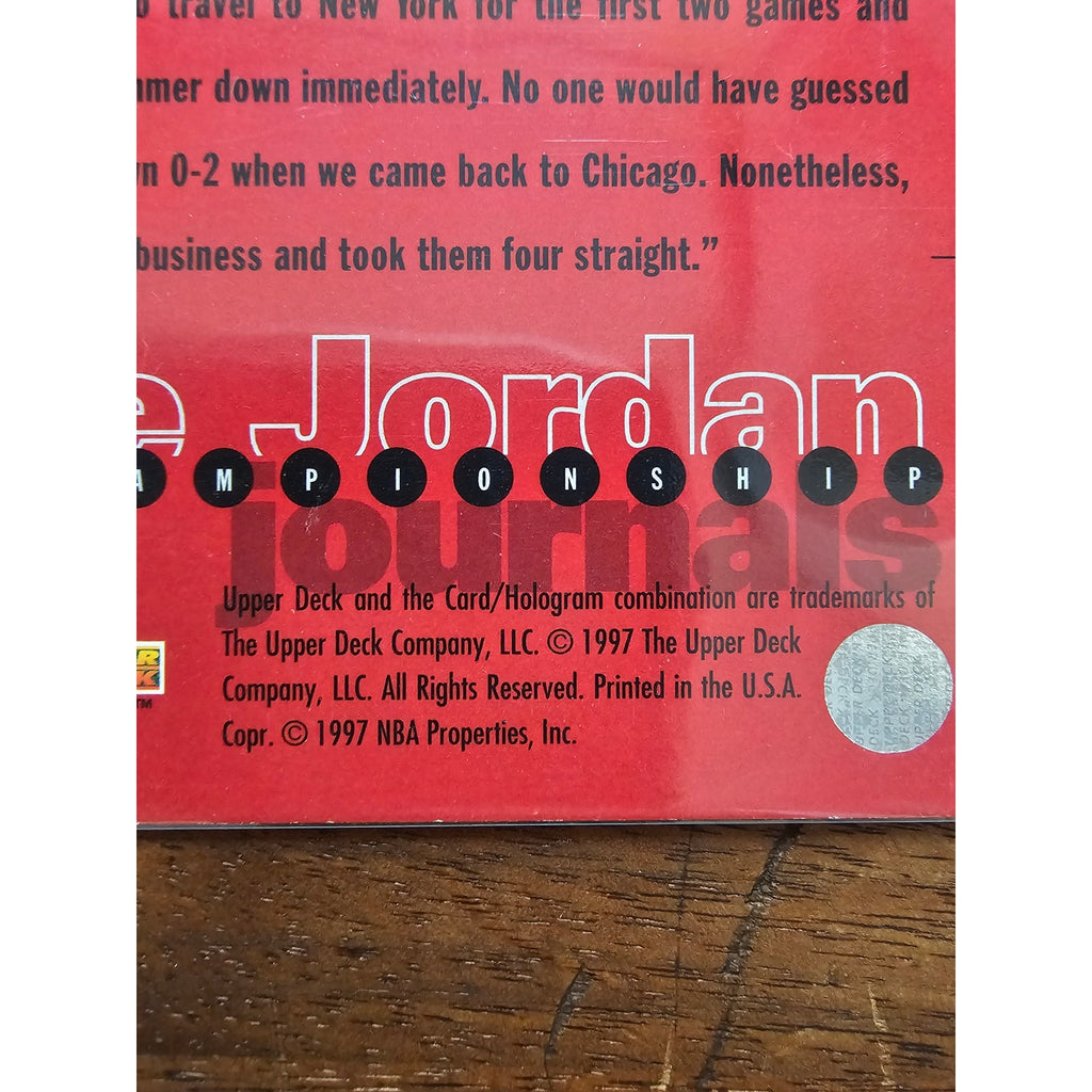 Michael Jordan 1997 Upper Deck #11 - Championship Journals - NBA - Jumbo