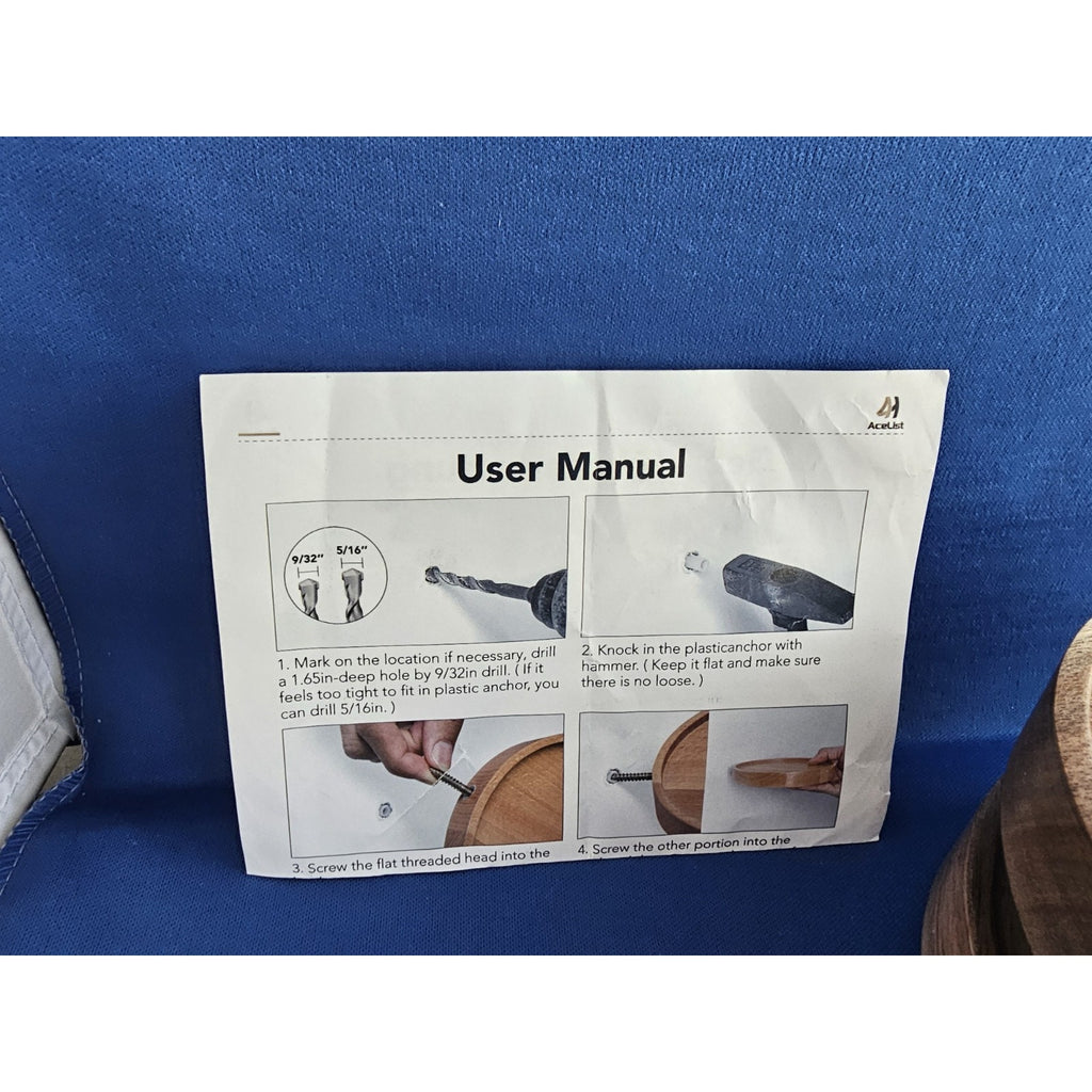 3-Pack Round Floating Shelves for Wall Decor, 6'' Diameter Beech Wood