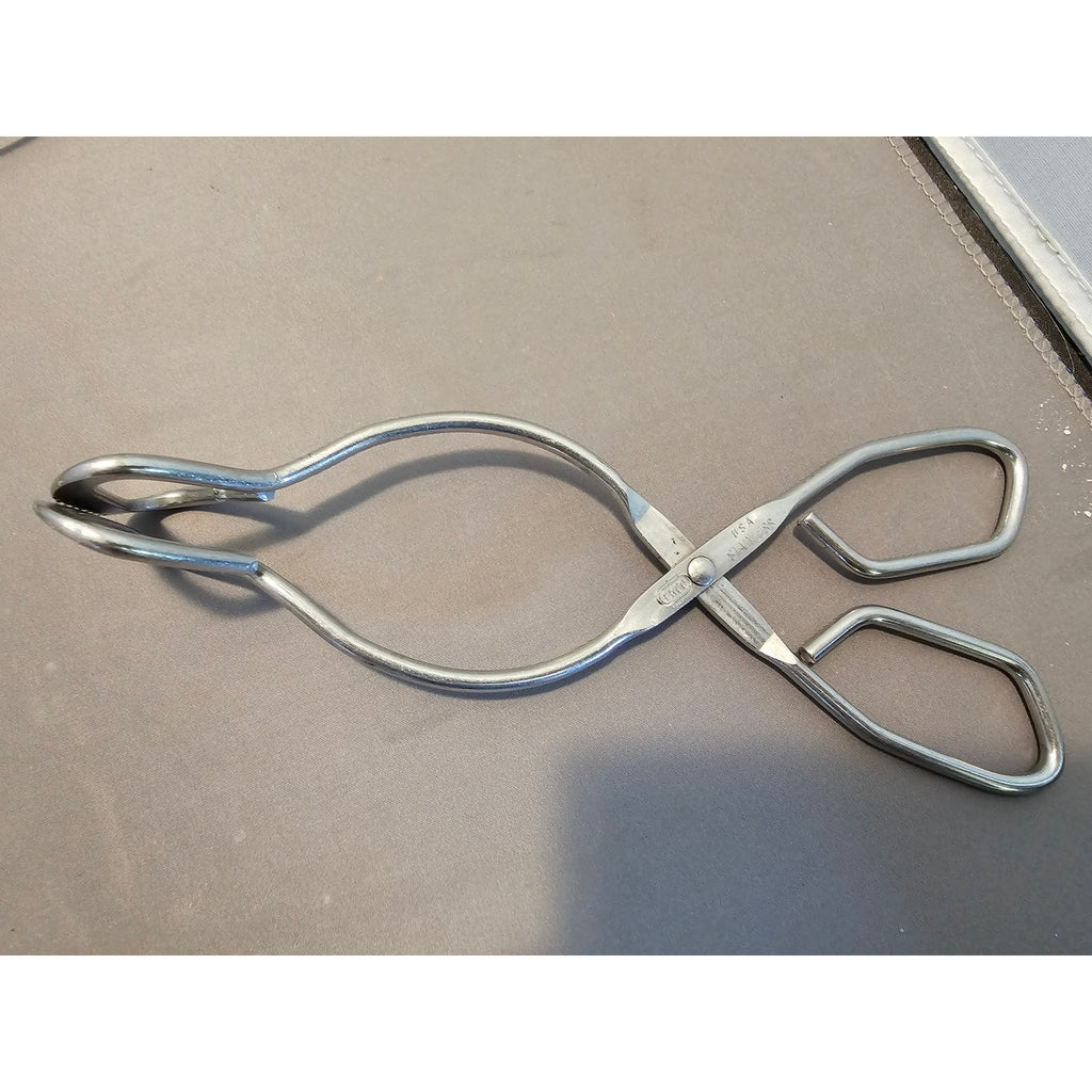 Vintage Ekco 7-3/4" (inch) Stainless Steel Tongs - USA