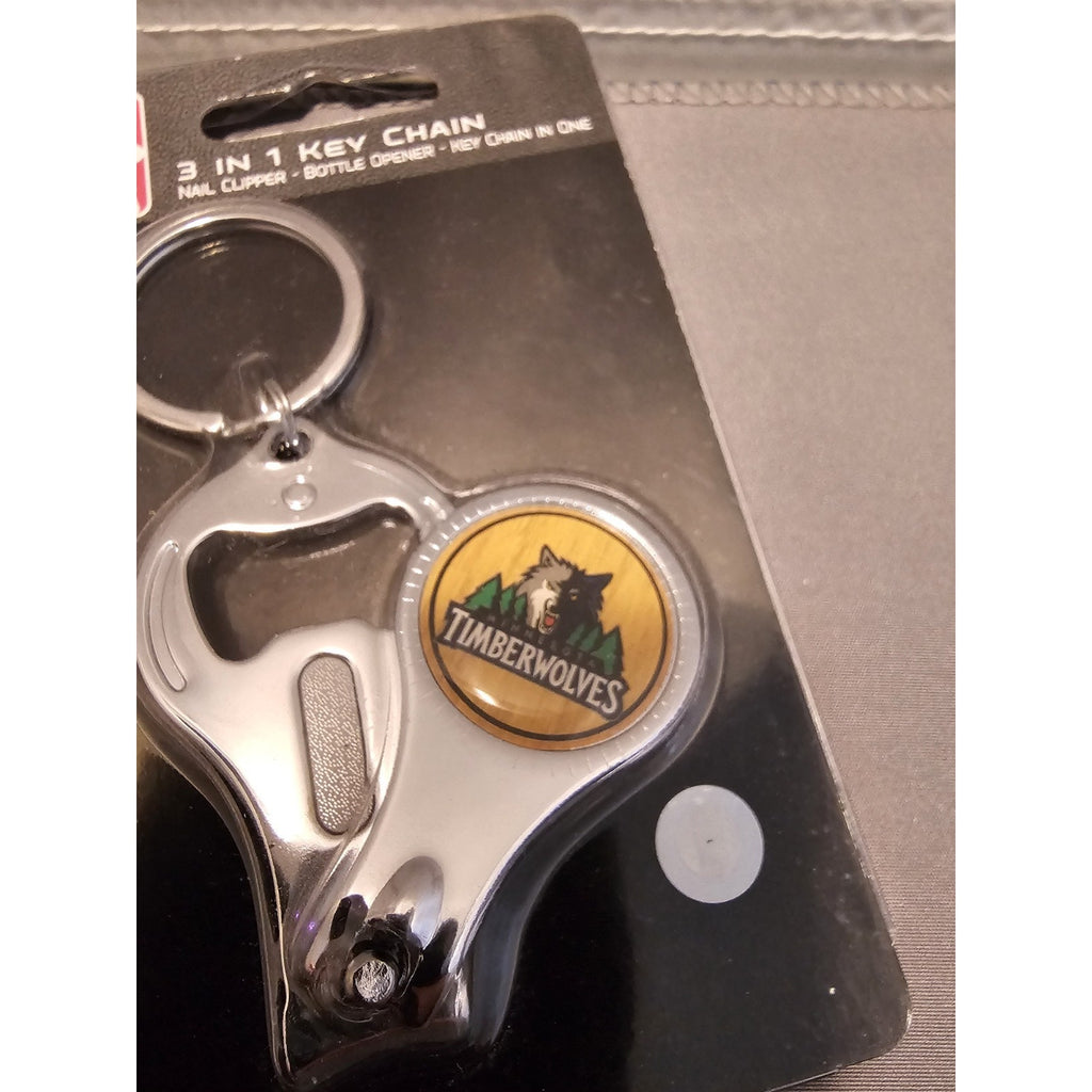 Minnesota Timberwolves 3 in 1 Keychain Nail Clipper Bottle Opener - "Trees" NBA
