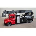 Electric Eddie Toy Boom/Ladder Truck - Red/Black - China - loose