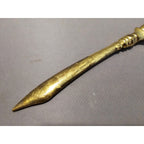 Vintage 8" Gold Brass Letter Opener w/Pineapple Design