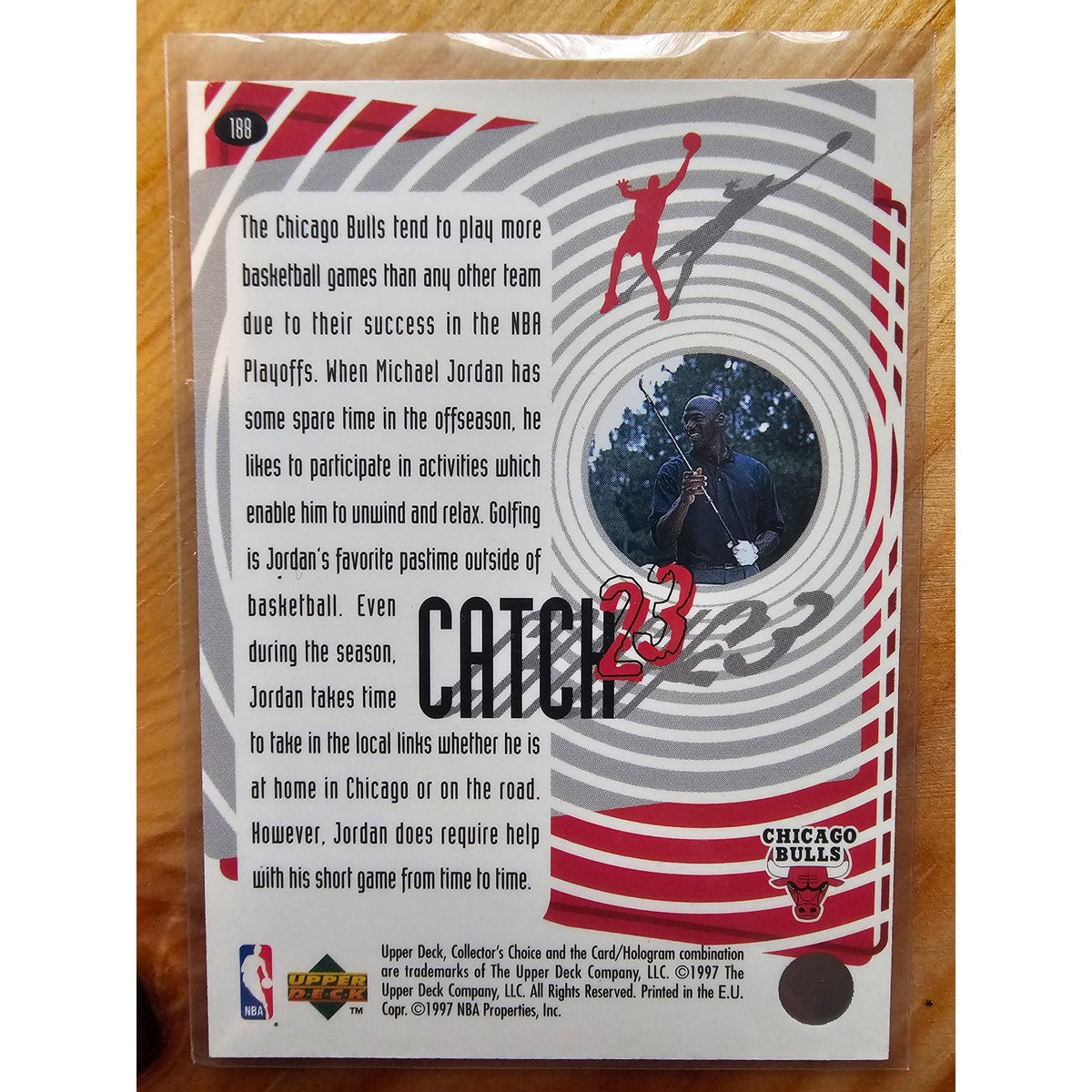 Michael Jordan 1997-1998 Upper Deck Catch 23 #188 - Chicago Bulls - NBA