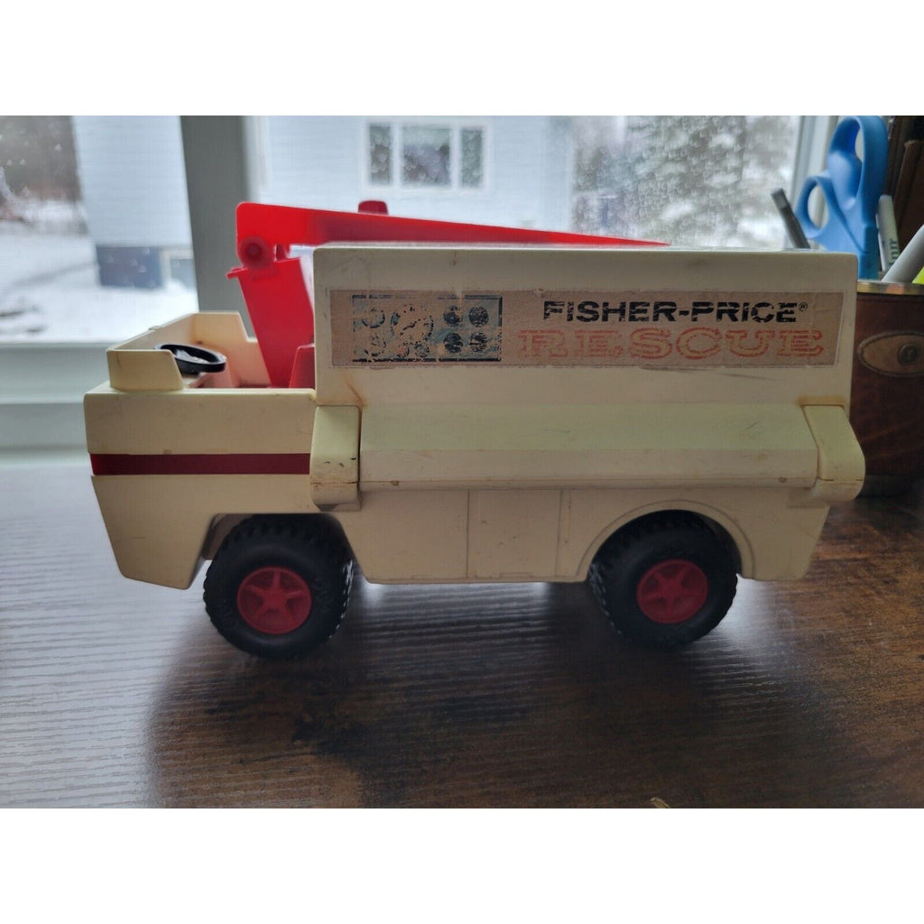 Vintage 1974 Fisher Price #303 Fire Rescue/Ambulance Truck Toy Adventure People