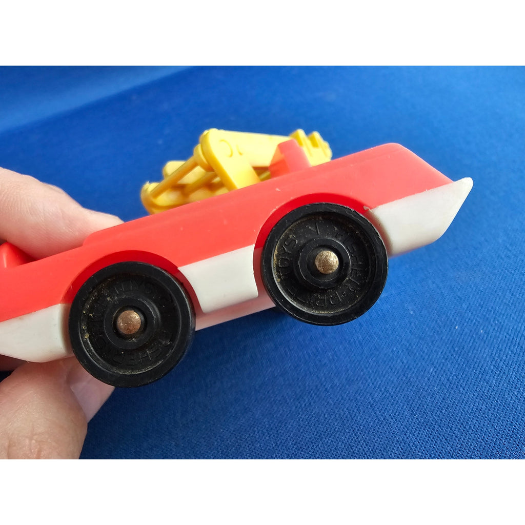 Vintage Fisher-Price #124 - Red Fire Truck w/Yellow Ladder