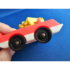 Vintage Fisher-Price #124 - Red Fire Truck w/Yellow Ladder