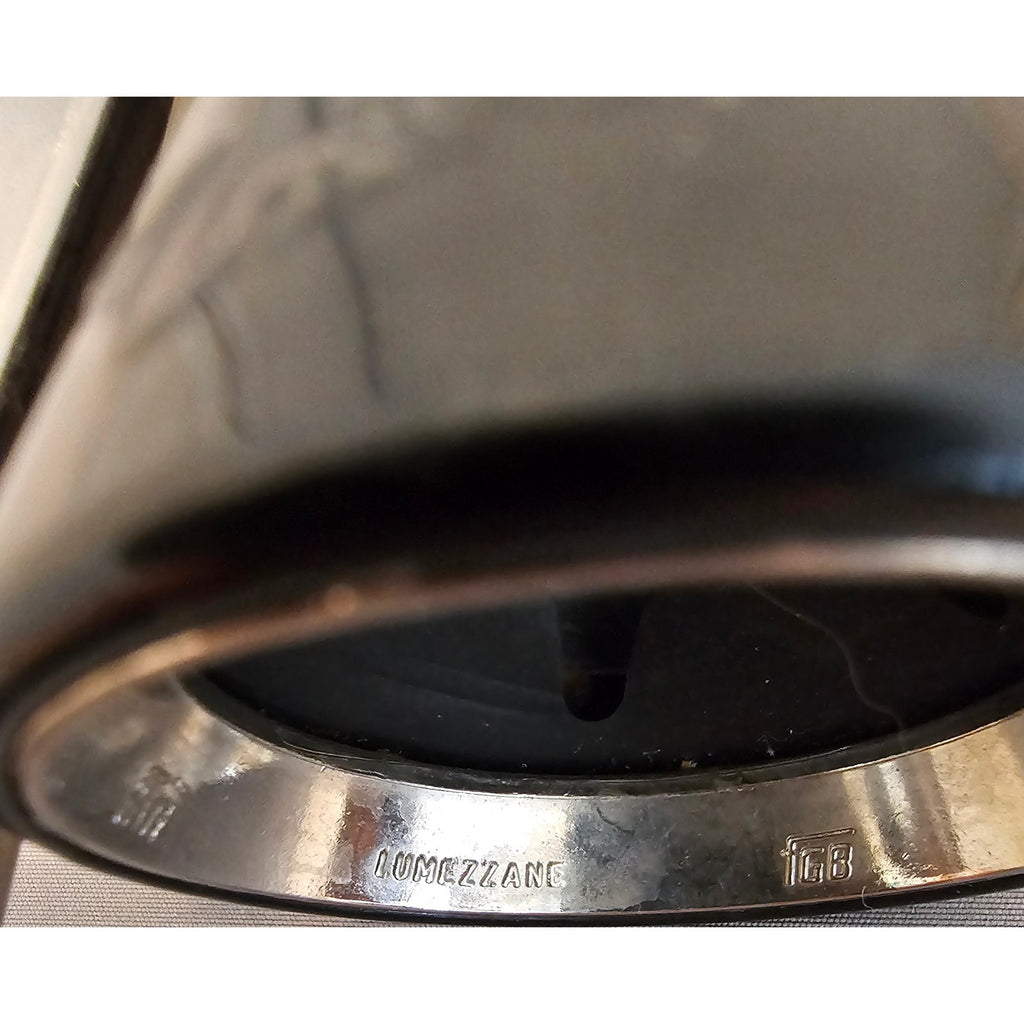 XL Brevettato Lumezzane Black/Silver Corkscrew Wine Bottle Opener w/Fins - Italy