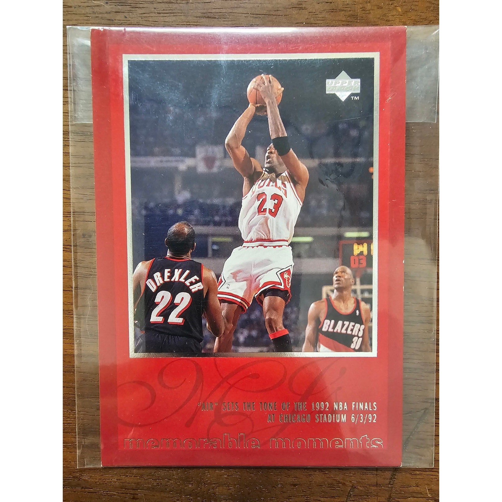 Michael Jordan 1997 Upper Deck #23 - Memorable Moments - Bulls - NBA - Jumbo