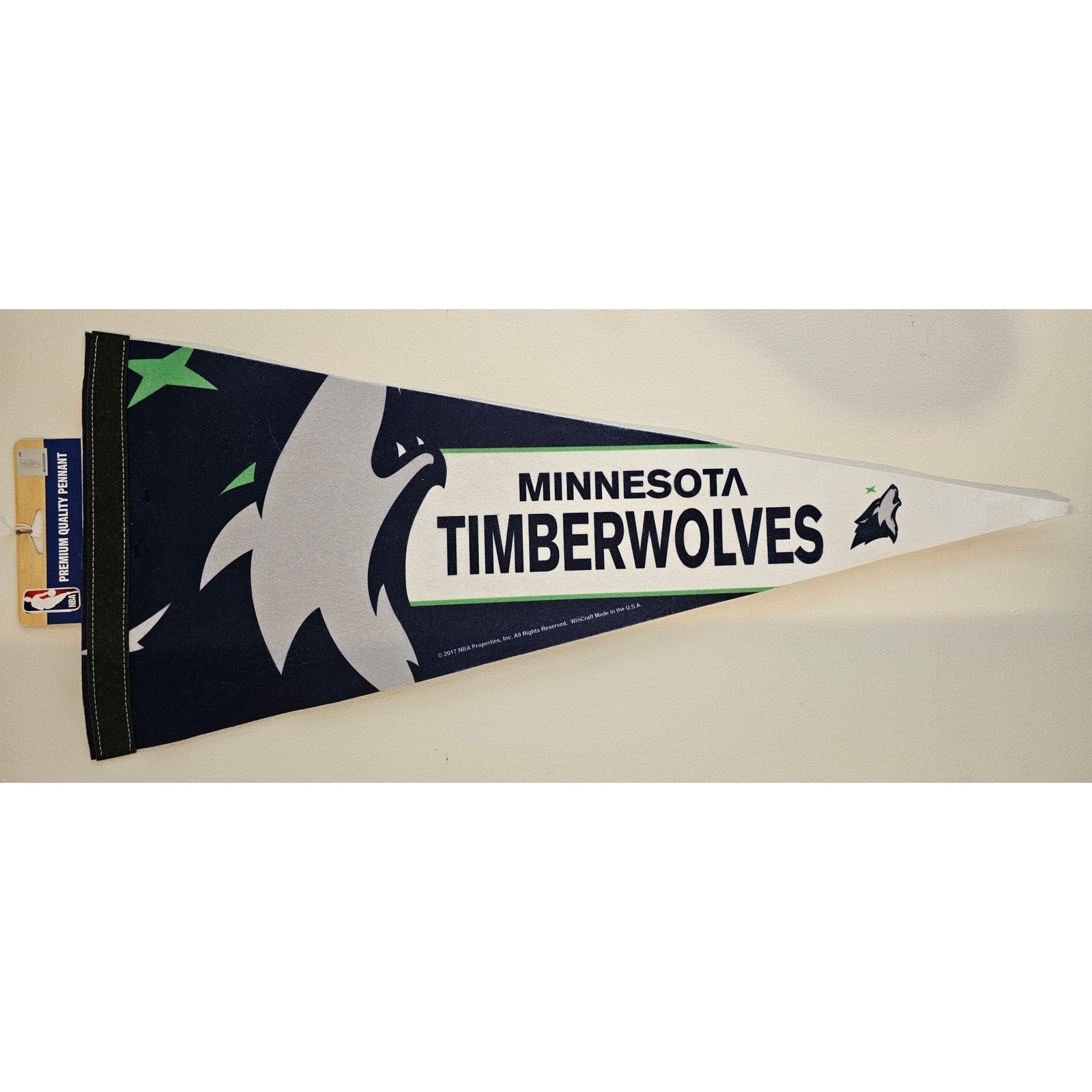2017 Minnesota Timberwolves - 30 x 12 Felt Pennant - New - Wincraft
