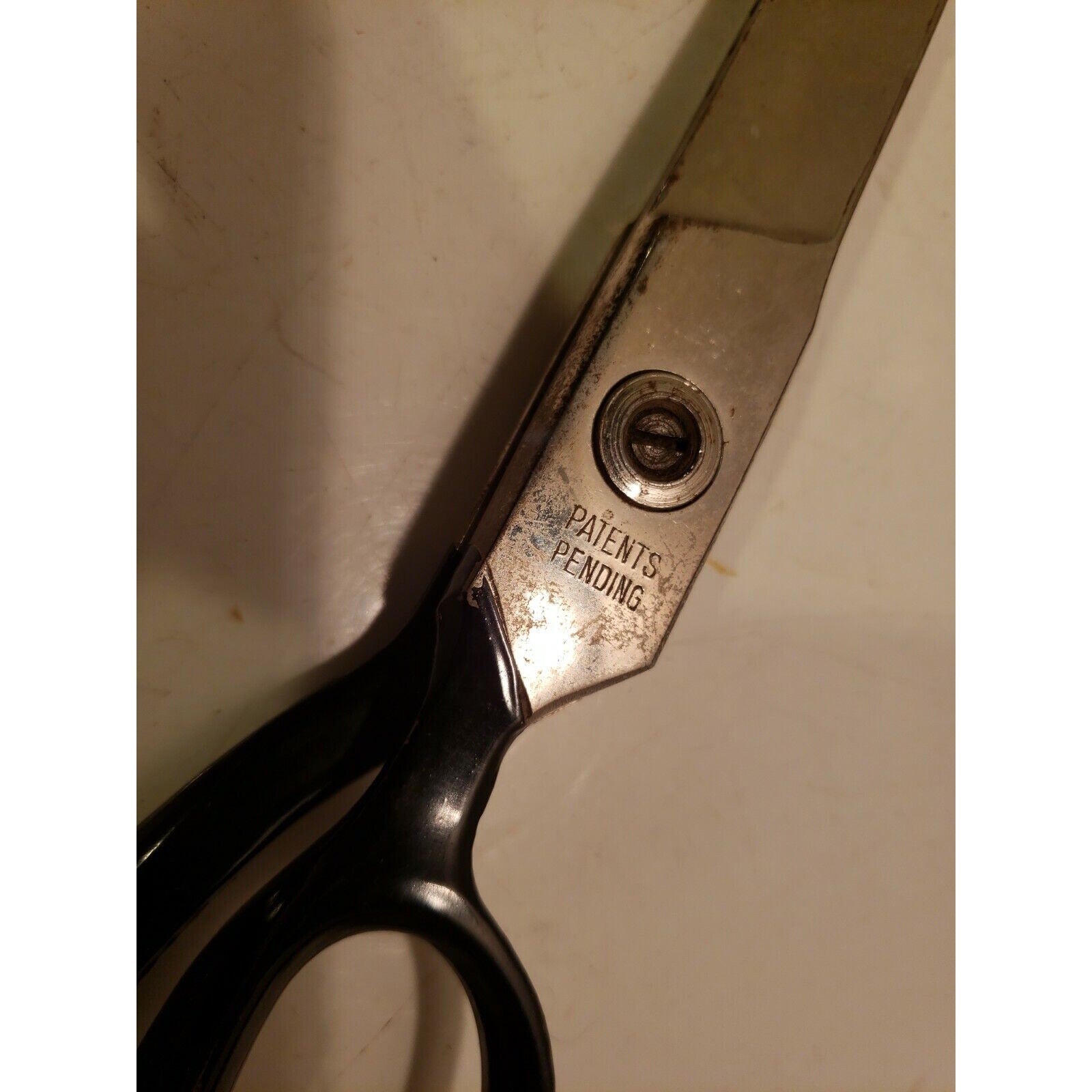 Vintage 9-1/2" Joy Forged Steel Pinking Shears Scissors Retro Sewing Hobbies