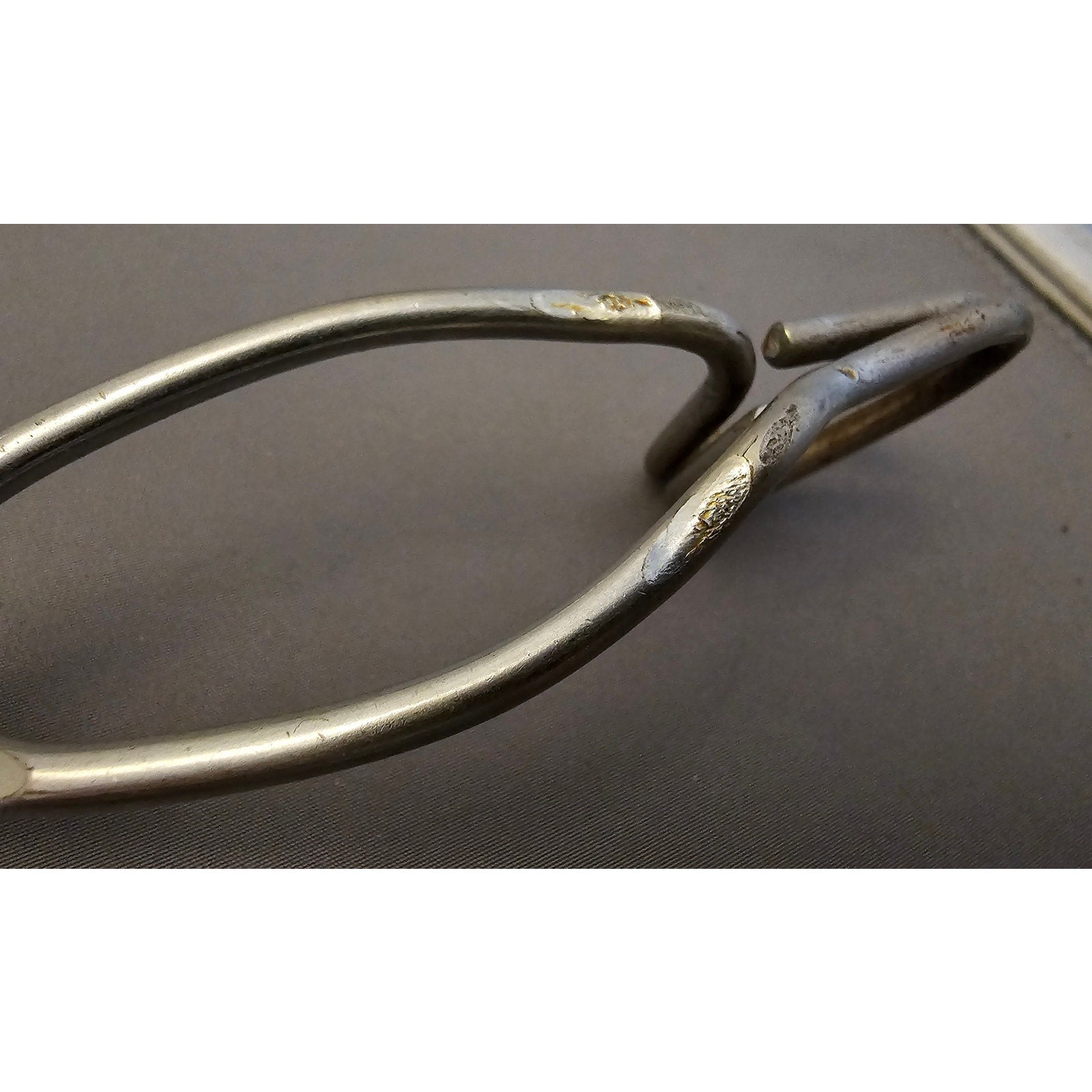 Vintage Ekco 8" (inch) Angled Stainless Steel Tongs - USA