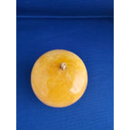 Vintage Alabaster Marble Carved Stone Fruit - Medium 2-1/2" tall - Apple Yellow