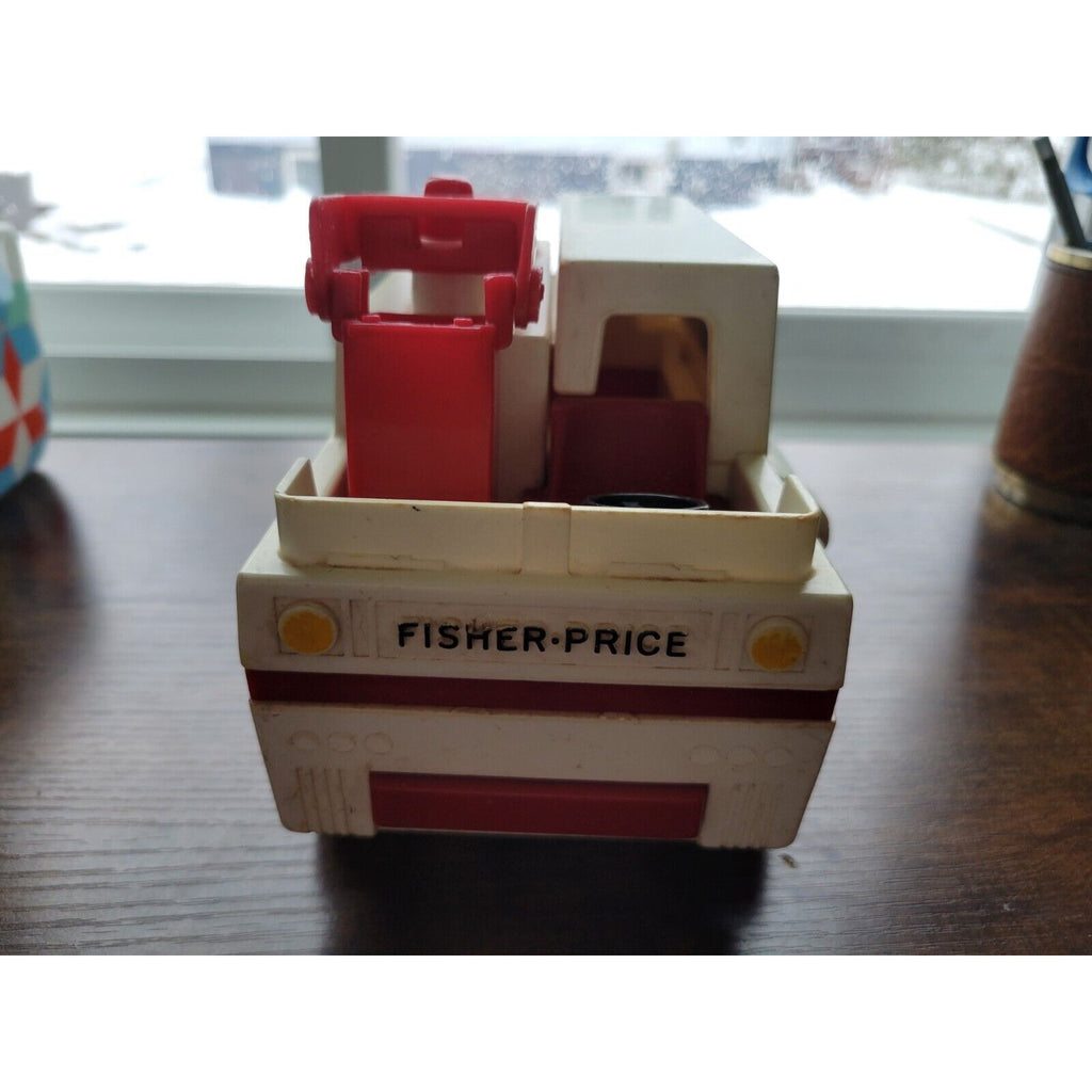 Vintage 1974 Fisher Price #303 Fire Rescue/Ambulance Truck Toy Adventure People