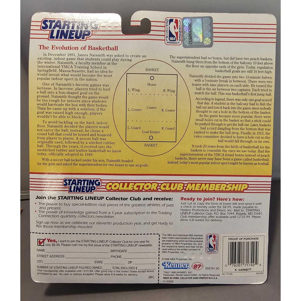 Vintage 1998 Kenner/Starting Lineup 71749 Kevin Garnett Minnesota Timberwolves