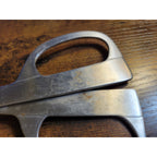Norpro Silver Stainless Steel Salad Tongs - Spoon & Fork - 10-1/2" Long (used)