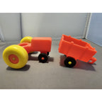 Lot of 16 Vintage 1967+ Fisher Price Little People #915 Play Family Farm w/Silo