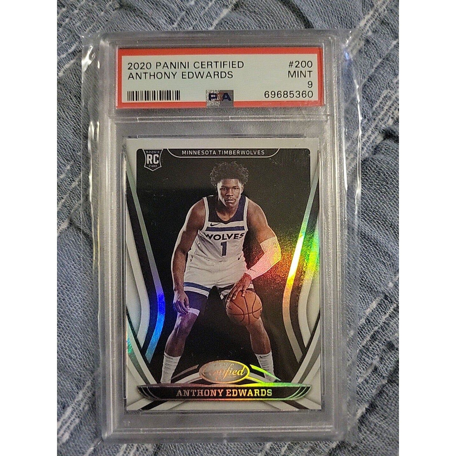Anthony Edwards 2020-21 Panini Certified #200 RC/Rookie - PSA 9 Mint
