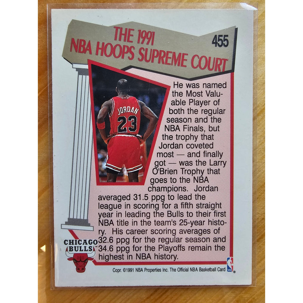 Michael Jordan 1991-1992 NBA Hoops #455 Supreme Court - Chicago Bulls - NBA