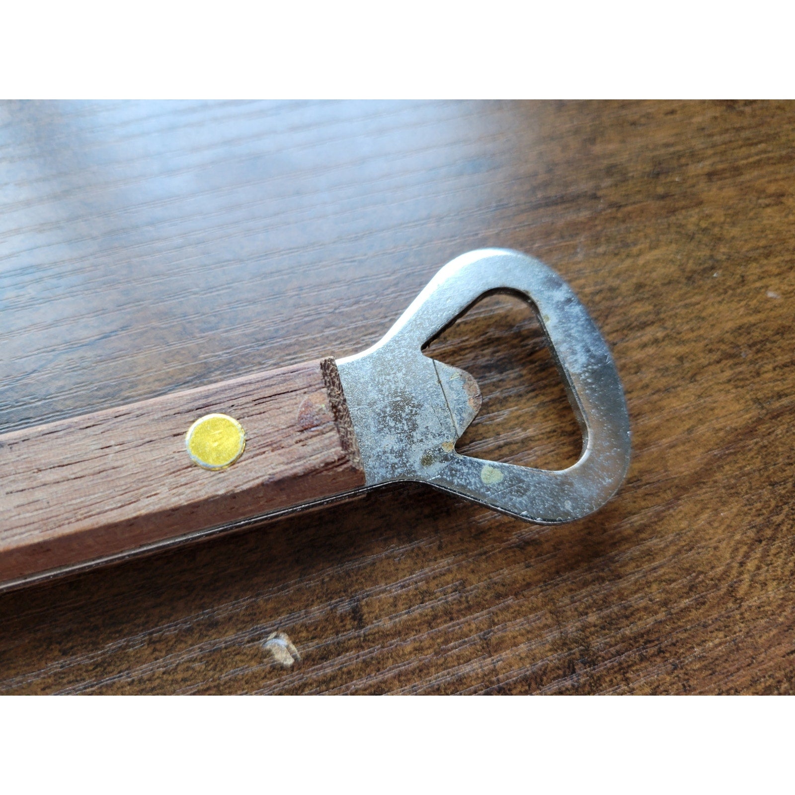 Vintage Mid-Century Can/Bottle Opener w/Wood Handle