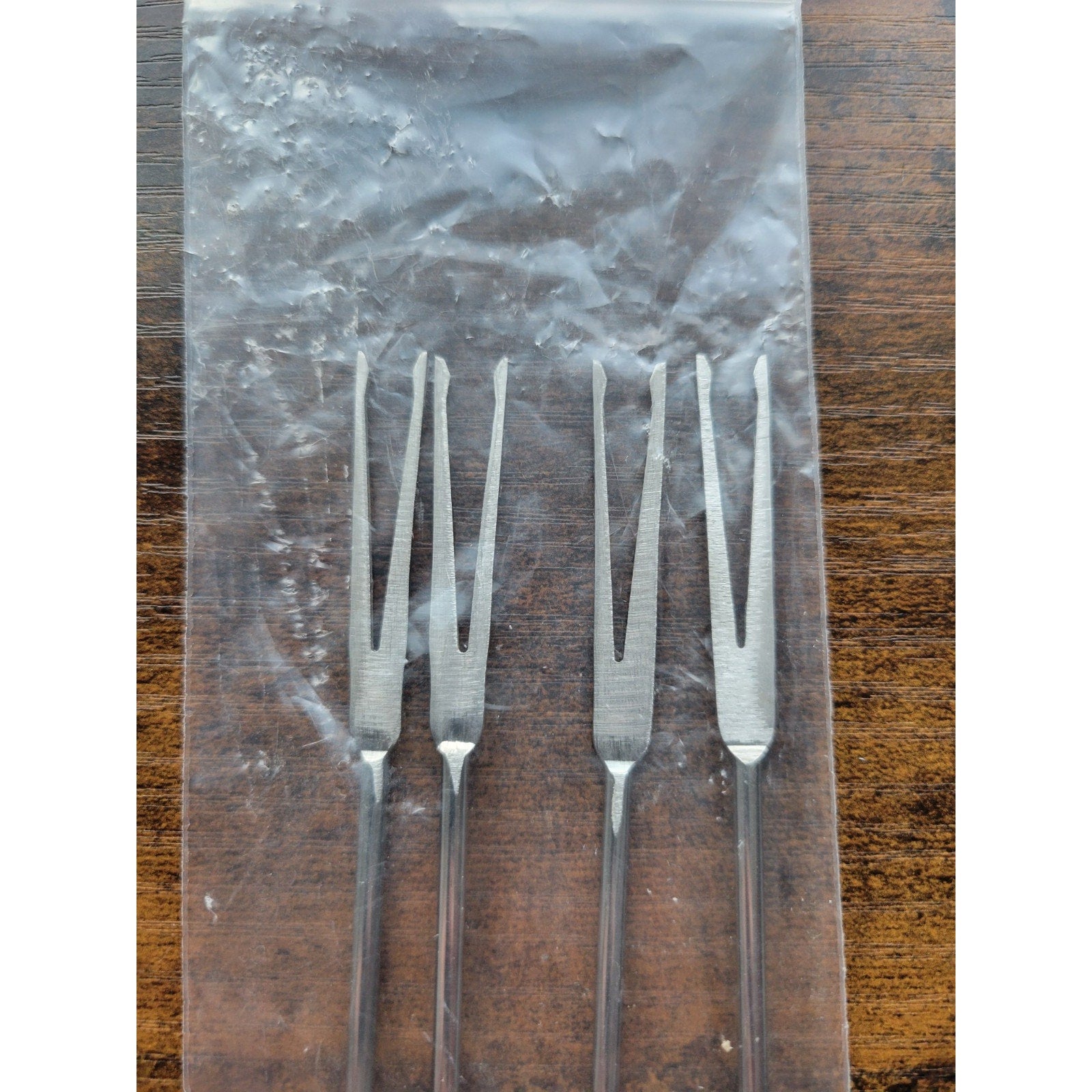 Vintage Set of 4 Fondue Forks - Used - No Color - 9" (inches) long