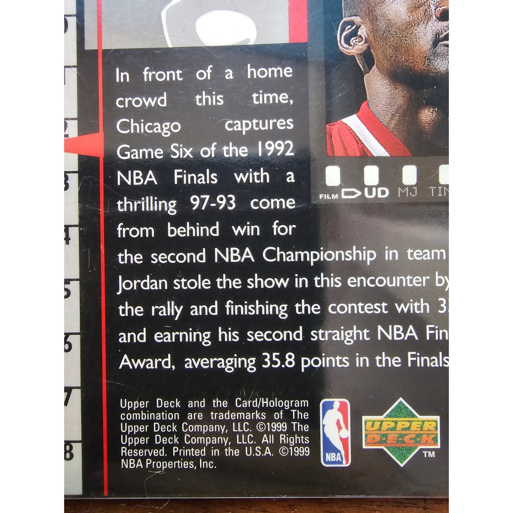 Michael Jordan 1999 Upper Deck #C8 - 6/14/92 Second Title - MJ Retires - Jumbo