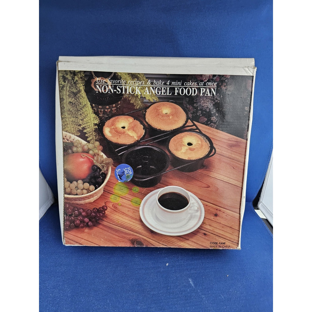 NOS Non-Stick Angel Food Pan Bake Bake 4 Mini Cakes, Code ANF, New