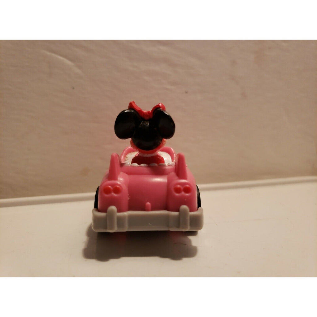 Disney Minnie Mouse Pull Back Pink Convertible Car McDonald's Meal Toy - F28