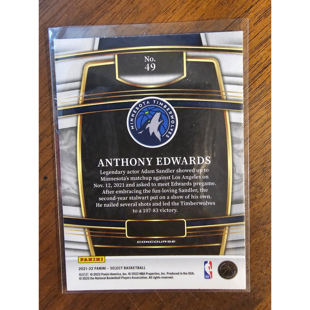 Anthony Edwards 2021-22 Panini Select Concourse #49 - Minnesota Timberwolves